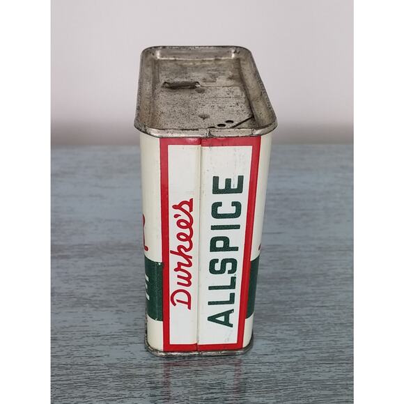 Vintage Durkees Allspice Metal Tin Container Kitchen Display Spice Collectible - Picture 3 of 10